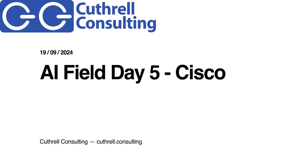 AI Field Day 5 - Cisco